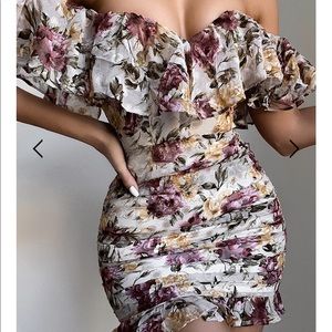 FLEUR DRESS - BEIGE FLORAL